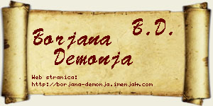 Borjana Demonja vizit kartica